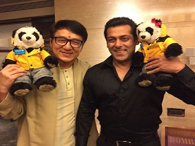 Jackie Chan meets Salman Khan during his India visit to promote Kung Fu Yoga Jackie Chan meets Salman Khan during his India visit to promote Kung Fu Yoga