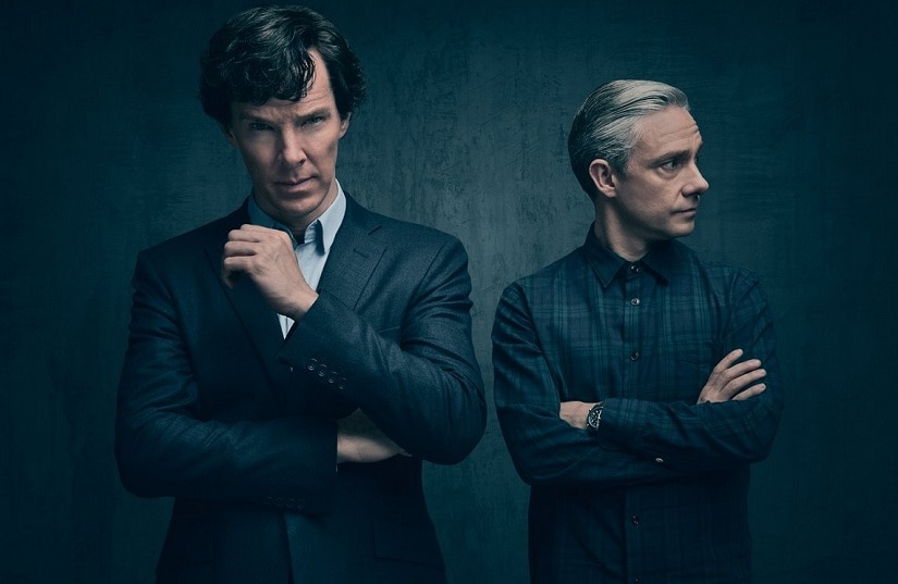Benedict Cumberbatch and Martin Freeman have returned as Holmes and Watson in the fourth season of BB's Sherlock