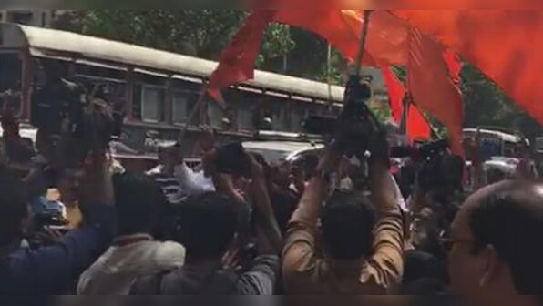 BMC Election 2017: Shiv Sena supporters set off fireworks outside party HQ