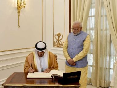 Prime Minister Narendra Modi with UAE Crown Prince