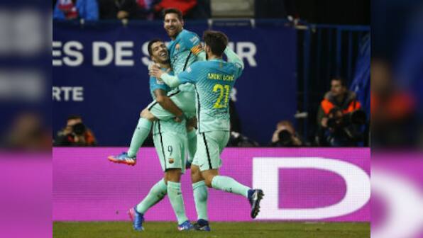 Copa del Rey: Luis Suarez, Lionel Messi give Barcelona advantage in 1st leg of semi-final against Atletico
