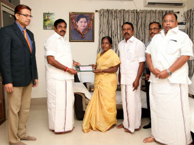 Fencer Bhavani Devi granted cheque of Rs 5.43 lakh by Tamil Nadu government Fencer Bhavani Devi granted cheque of Rs 5.43 lakh by Tamil Nadu government