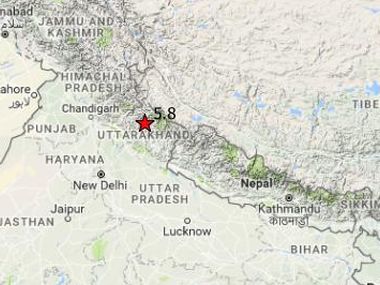 Earthquake of 5.8 magnitude hits Uttarakhand, northern India; no reports of damage Earthquake of 5.8 magnitude hits Uttarakhand, northern India; no reports of damage