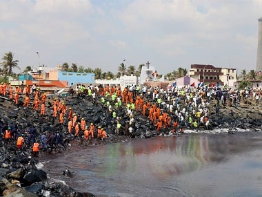 Chennai oil spill: As cleaning proceeds without plan, concerns raised on removal of ships, operational costs