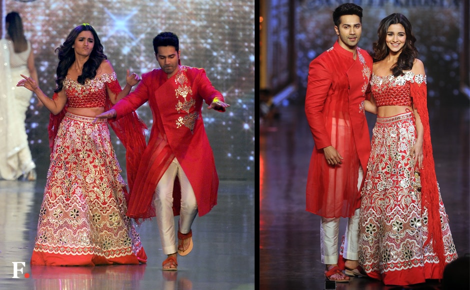 Alia Bhatt and Varun Dhawan dance their heart out on the ramp. Sachin Gokhale/Firstpost Alia Bhatt and Varun Dhawan dance their heart out on the ramp. Sachin Gokhale/Firstpost