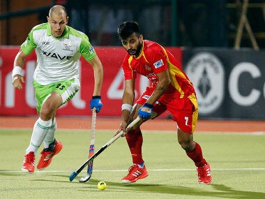 Delhi Waveriders are in search of their first win of the tournament. Image credit: Twitter/@HockeyILeag