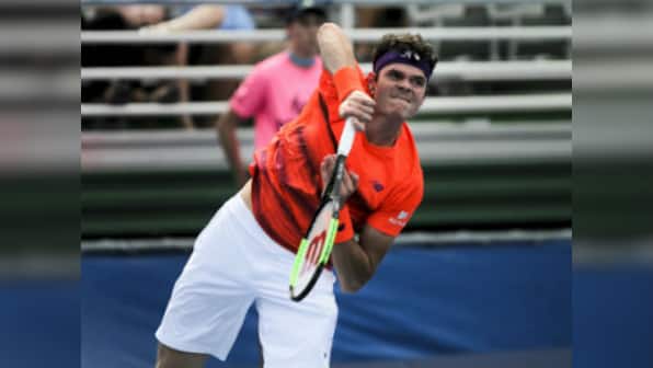 Delray Beach Open: Milos Raonic beats Kyle Edmund to meet Juan Martin del Potro semi-final