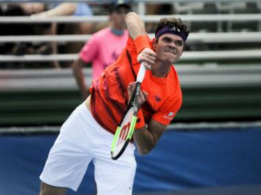 Delray Beach Open: Milos Raonic beats Kyle Edmund to meet Juan Martin del Potro semi-final