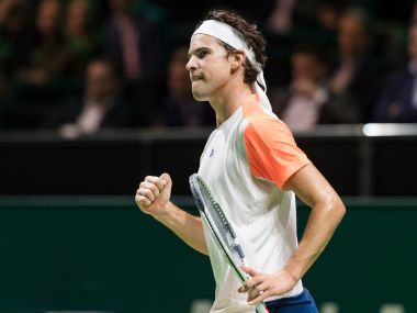 Dominic Thiem took three sets to battle into the second round. Image courtesy: Twitter/@abnamrowtt