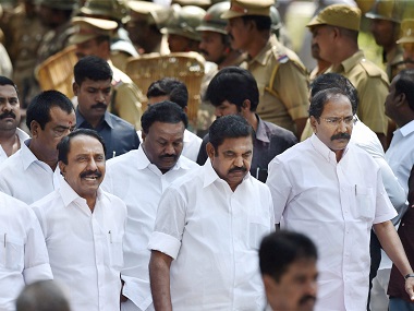 AIADMK merger fallout: Pressure mounts on Palaniswamy govt as Congress joins DMK to demand floor test AIADMK merger fallout: Pressure mounts on Palaniswamy govt as Congress joins DMK to demand floor test
