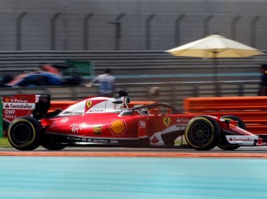 Ferrari's Sebastian Vettel drives during a practice session. Reuters