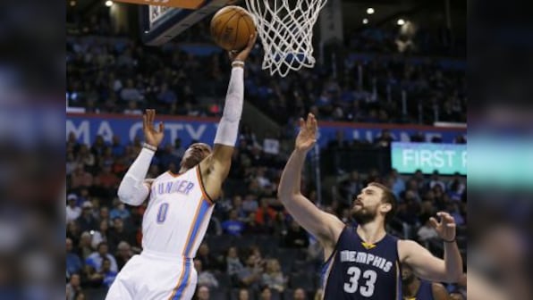 NBA roundup: Russell Westbrook triple-double fuels Thunder, Boston Celtics top LA Lakers