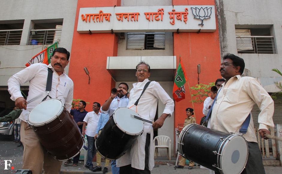 The BJP increased its tally from 31 in the previous election to 82 seats but failed to reach the magic figure. Sachin Gokhale/Firstpost The BJP increased its tally from 31 in the previous election to 82 seats but failed to reach the magic figure. Sachin Gokhale/Firstpost