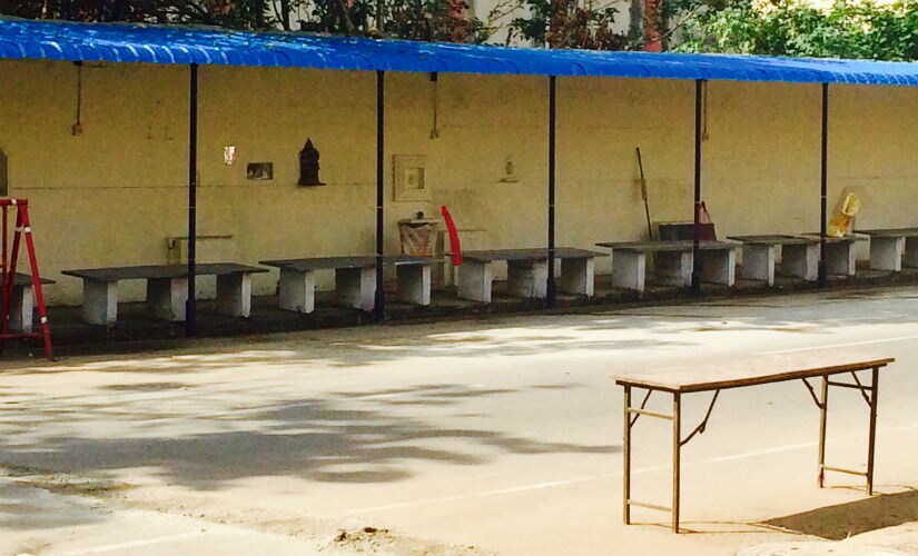The fish sellers complex provided as compensation for the shops that were burnt to the ground. Divya Karthikeyan