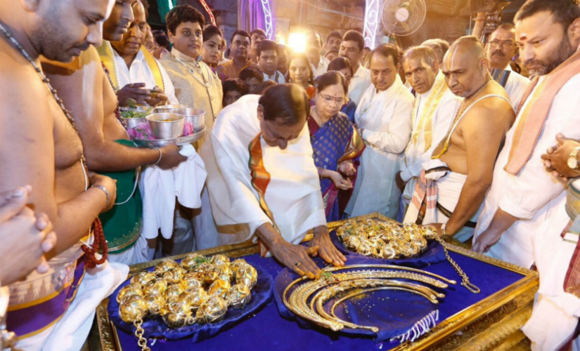 KCR offers gold worth Rs 5 crore in Tirupati: CM's religiosity hurts public exchequer, but no law against it KCR offers gold worth Rs 5 crore in Tirupati: CM's religiosity hurts public exchequer, but no law against it