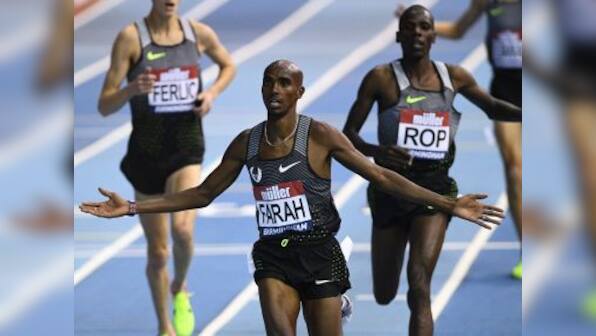 Mo Farah closes out indoor track career by setting new European record at British Grand Prix