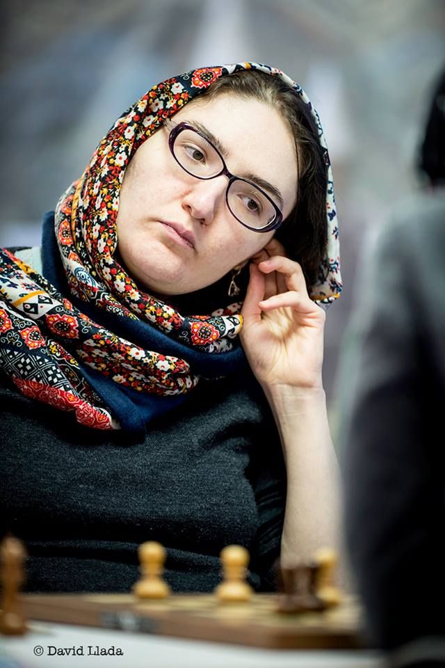 Georgian number one Nana Dzagnidze awaited Harika in the quarter-finals. Image courtesy: David Llada