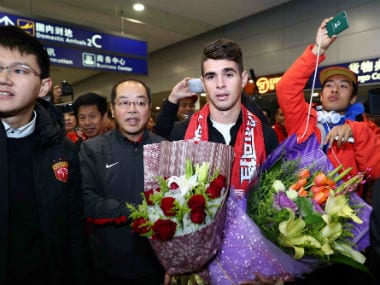 Oscar was signed for £58 million from Chelsea. AFP