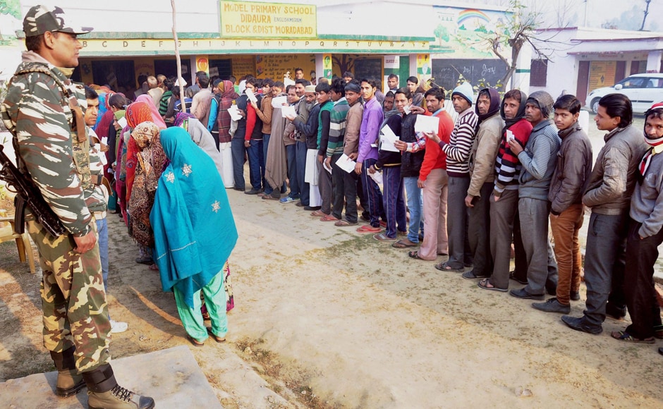 In the second of the seven-phase polling, 2.28 crore voters, including over 1.04 crore women, are eligible to cast their ballots at 14,771 polling centres and 23,693 polling stations. PTI In the second of the seven-phase polling, 2.28 crore voters, including over 1.04 crore women, are eligible to cast their ballots at 14,771 polling centres and 23,693 polling stations. PTI