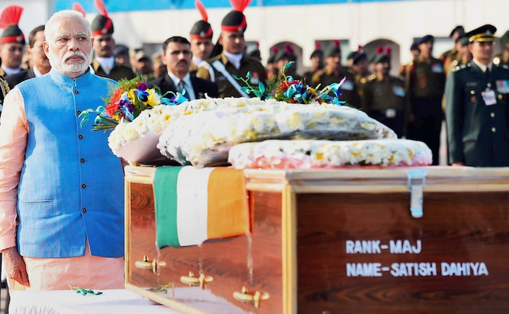 Narendra Modi pays homage to soldiers who lost their lives in Kashmir encounter