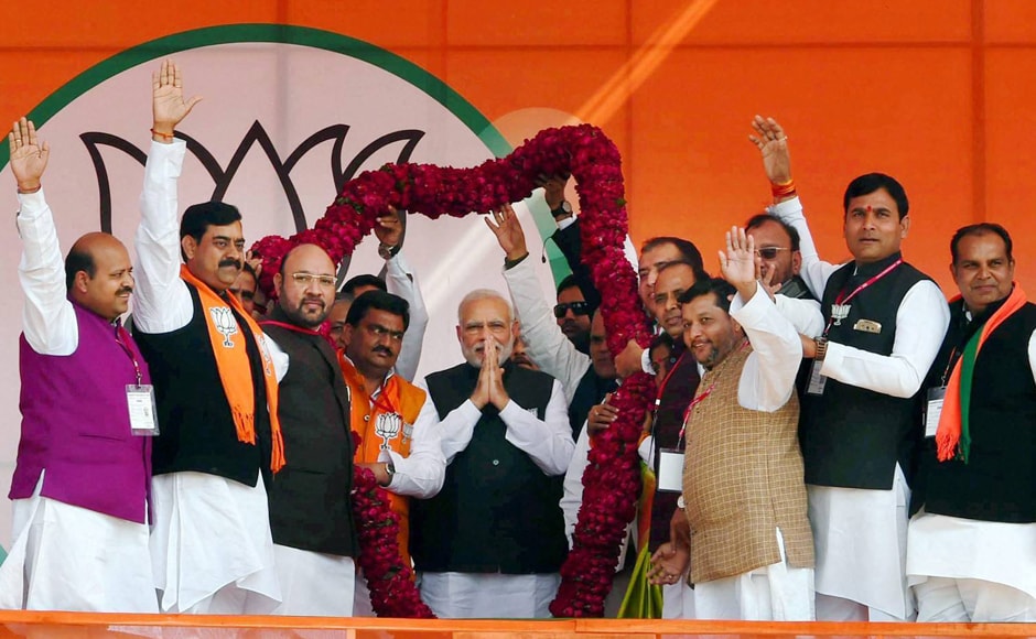 Prime Minister Narendra Modi addressed BJP's Parivartan Sankalp Rally at Kamla Nehru Nagar, in Ghaziabad on Wednesday. PTI Prime Minister Narendra Modi addressed BJP's Parivartan Sankalp Rally at Kamla Nehru Nagar, in Ghaziabad on Wednesday. PTI