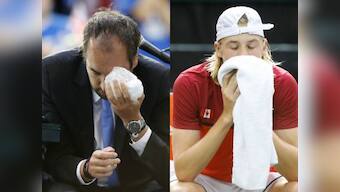Watch: Denis Shapovalov forfeits match after striking chair umpire with ball during Davis Cup match