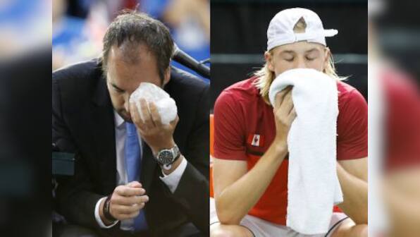 Watch: Denis Shapovalov forfeits match after striking chair umpire with ball during Davis Cup match
