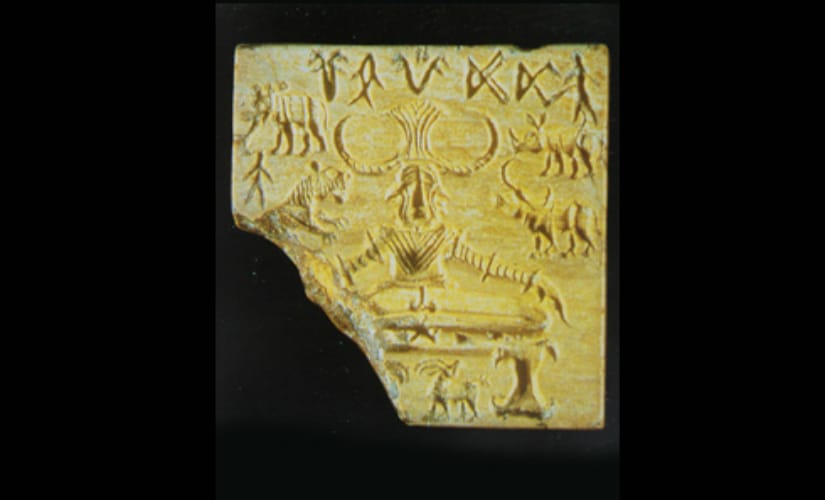 Seal 420 or the Pashupati Seal - Mohenjodaro. Image Courtesy: National Museum