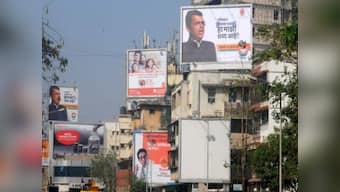 BMC election 2017: BJP, Shiv Sena campaign hoardings dot the Mumbai skyline
