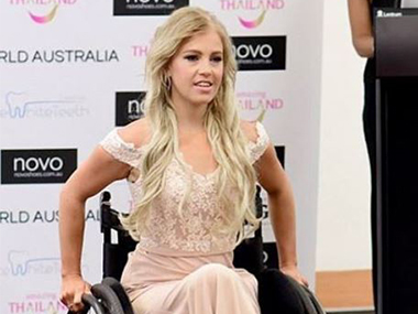 Wheelchair-bound contestant enters Miss World Australia pageant, breaks stereotypes Wheelchair-bound contestant enters Miss World Australia pageant, breaks stereotypes