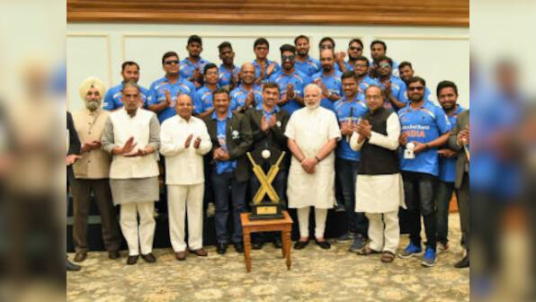 PM Narendra Modi meets Indian blind cricket team, says they are 'champion cricketers'