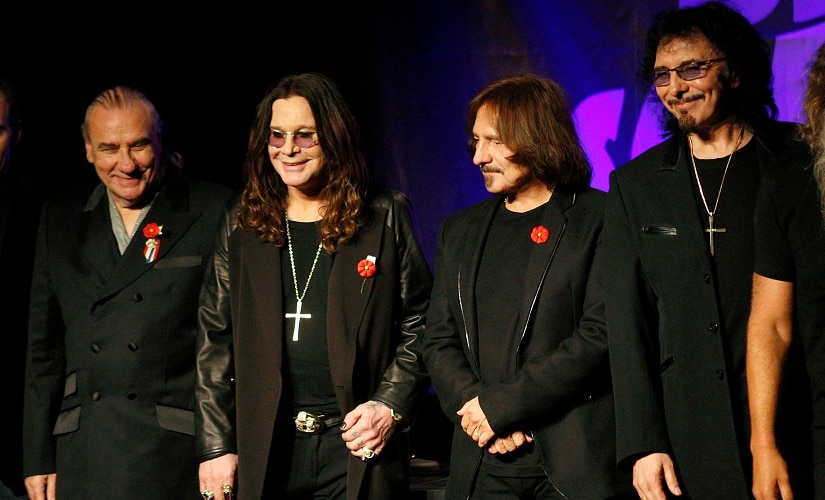 Original members of Black Sabbath announce their reunion during a news conference in 2011. This reunion would be short-lived. Reuters
