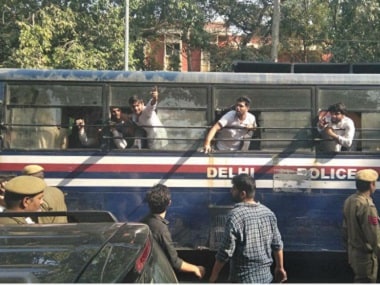 Violent clashes broke out in front of Delhi University's Ramjas College on Wednesday. Source: News18