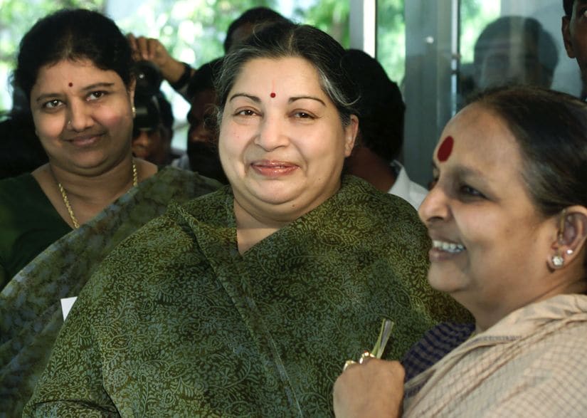 A file photo of Jayalalithaa and her aide Sasikala. Reuters