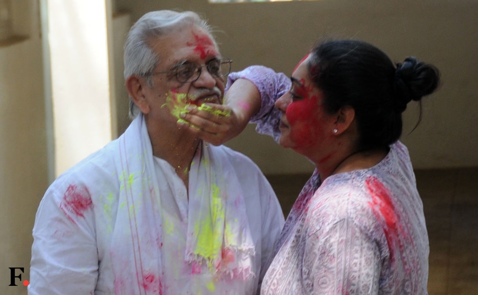Gulzar with daughter Meghna. File image
