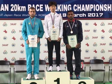 India's KT Irfan wins bronze medal in 20km men's event at Asian Race Walk Championships India's KT Irfan wins bronze medal in 20km men's event at Asian Race Walk Championships