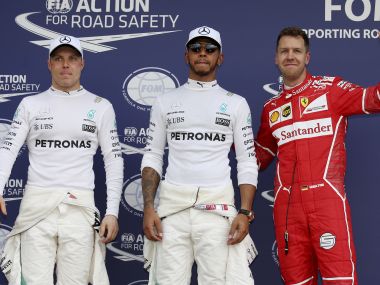 Lewis Hamilton seizes pole position at the Australian GP in 2017. AP