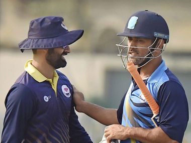 Vijay Hazare Trophy: MS Dhoni helps Jharkhand stroll into semis with a six at Palam Vijay Hazare Trophy: MS Dhoni helps Jharkhand stroll into semis with a six at Palam