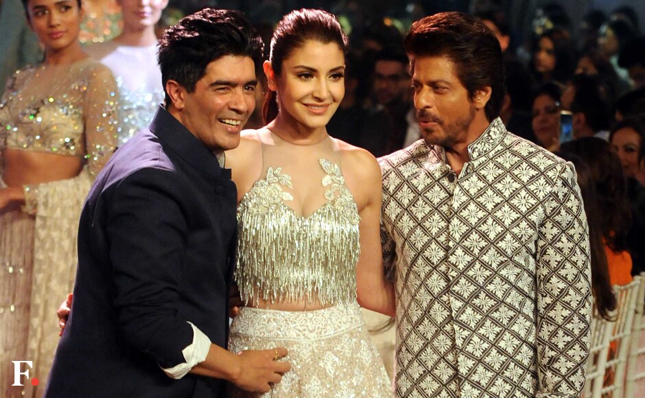 Anushka Sharma and Shah Rukh Khan with Manish Malhotra. Sachin Gokhale/Firstpost Anushka Sharma and Shah Rukh Khan with Manish Malhotra. Sachin Gokhale/Firstpost
