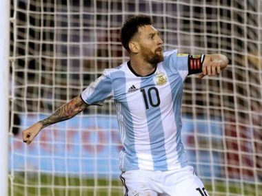 Argentina's Lionel Messi reacts after scoring a penalty against Chile. Reuters