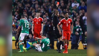 Wales' Joe Allen says Neil Taylor was 'in bits' after his foul left Seamus Coleman with a broken leg