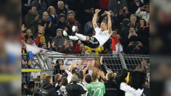 International friendlies: Lukas Podolski gets dream farewell as Germany beat England
