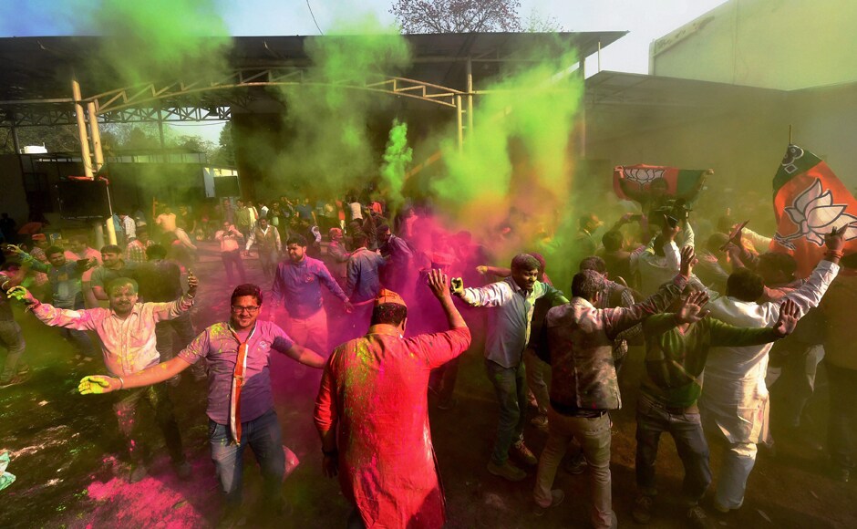 The BJP bagged 312 seats while its allies Apna Dal and SBSP won nine and four seats each respectively. PTI The BJP bagged 312 seats while its allies Apna Dal and SBSP won nine and four seats each respectively. PTI
