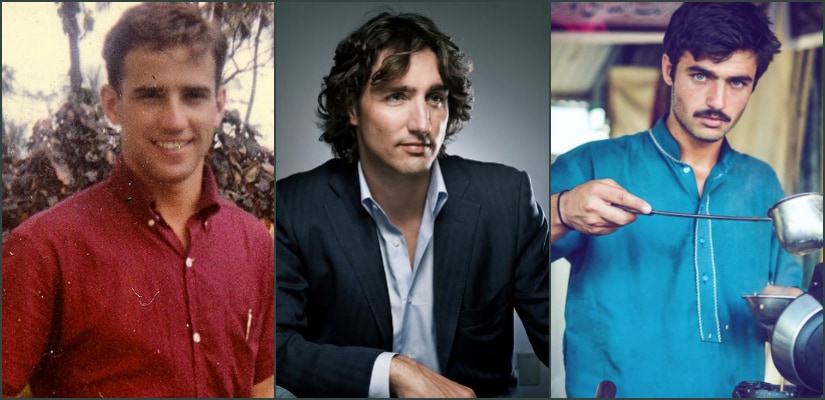 (From Left) Joe Biden, Justin Trudeau and Arshad (who shot to fame because of trending on Twitter)