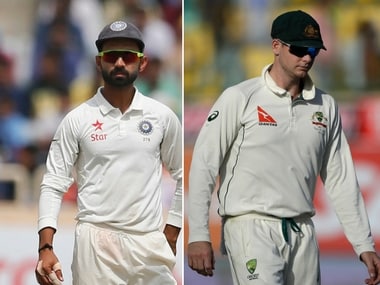 Ajinkya Rahane (R) and Steve Smith. AP