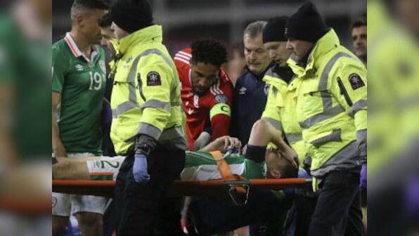 2018 Fifa World Cup qualifiers: Seamus Coleman's sickening leg injury mars drawn Ireland-Wales clash
