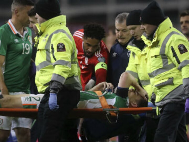 2018 Fifa World Cup qualifiers: Seamus Coleman's sickening leg injury mars drawn Ireland-Wales clash