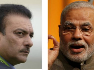 Ravi Shastri likens BJP's win in UP election to a tracer bullet, but Narendra Modi's reply the real winner Ravi Shastri likens BJP's win in UP election to a tracer bullet, but Narendra Modi's reply the real winner