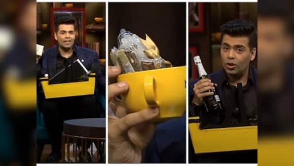Ever wondered what's in the Koffee With Karan hamper? Johar reveals goodies in last episode of the season