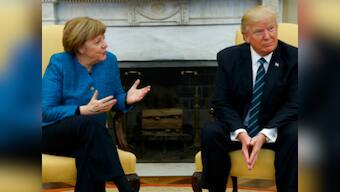 Donald Trump and Angela Merkel: Stark differences in full view during icy first meeting
